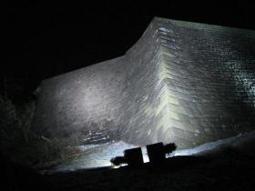 雪夜の石垣